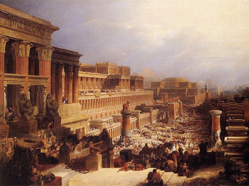 David Roberts The Israelites Leaving Egypt oil painting picture